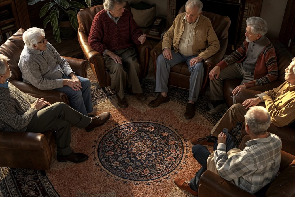 02 Image elderly men, social engagement